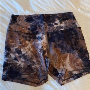 Lululemon Athletica Tie-Dye Athletic Shorts - Brown and Black